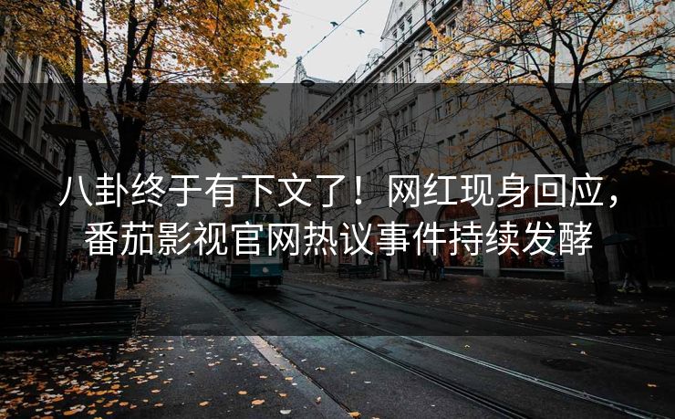 八卦终于有下文了！网红现身回应，番茄影视官网热议事件持续发酵