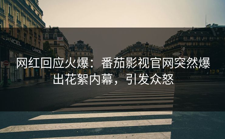 网红回应火爆：番茄影视官网突然爆出花絮内幕，引发众怒
