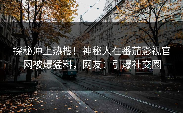 探秘冲上热搜！神秘人在番茄影视官网被爆猛料，网友：引爆社交圈