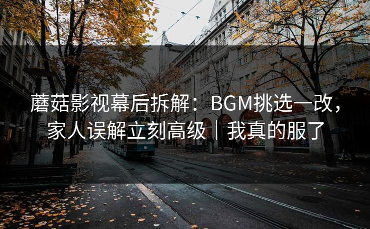 蘑菇影视幕后拆解：BGM挑选一改，家人误解立刻高级｜我真的服了